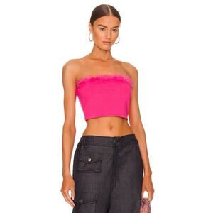 Revolve Superdown Olivia Strapless Top in Pink Size Small Gently Used